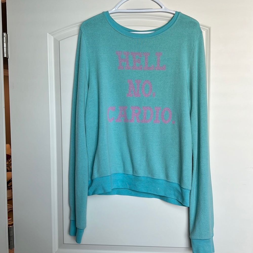 Wildfox hell no cardio pullover